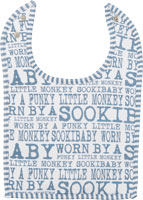 SOOKIbaby Lifestyle Funky Monkey Bib Blue
